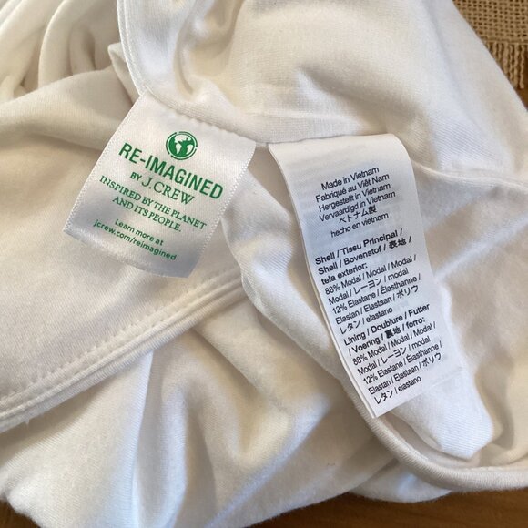 J.Crew Top Size Small NWT FormKnit One-Shoulder White Stretch - Picture 2 of 7